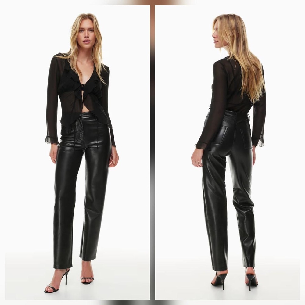 Aritzia Wilfred Melina High-Rise Faux-Leather Pants